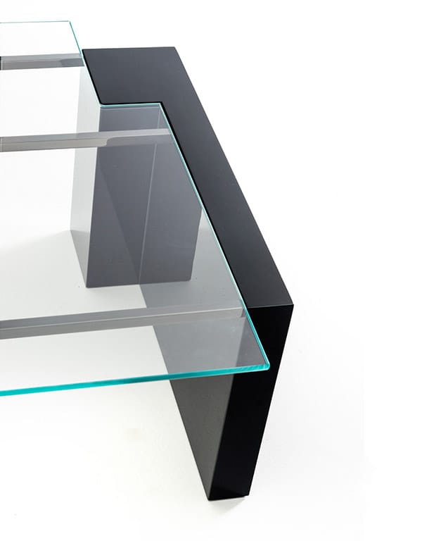 Низкий журнальный столик из дерева и стекла OAK Милан ARCH-00017364 - Вид №2