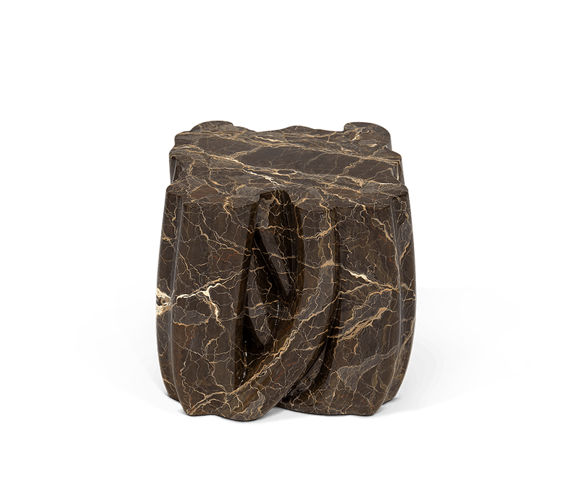 0-038 Монохромный коричневый столик из искусственного мрамора Boca Do Lobo  - Вид №7