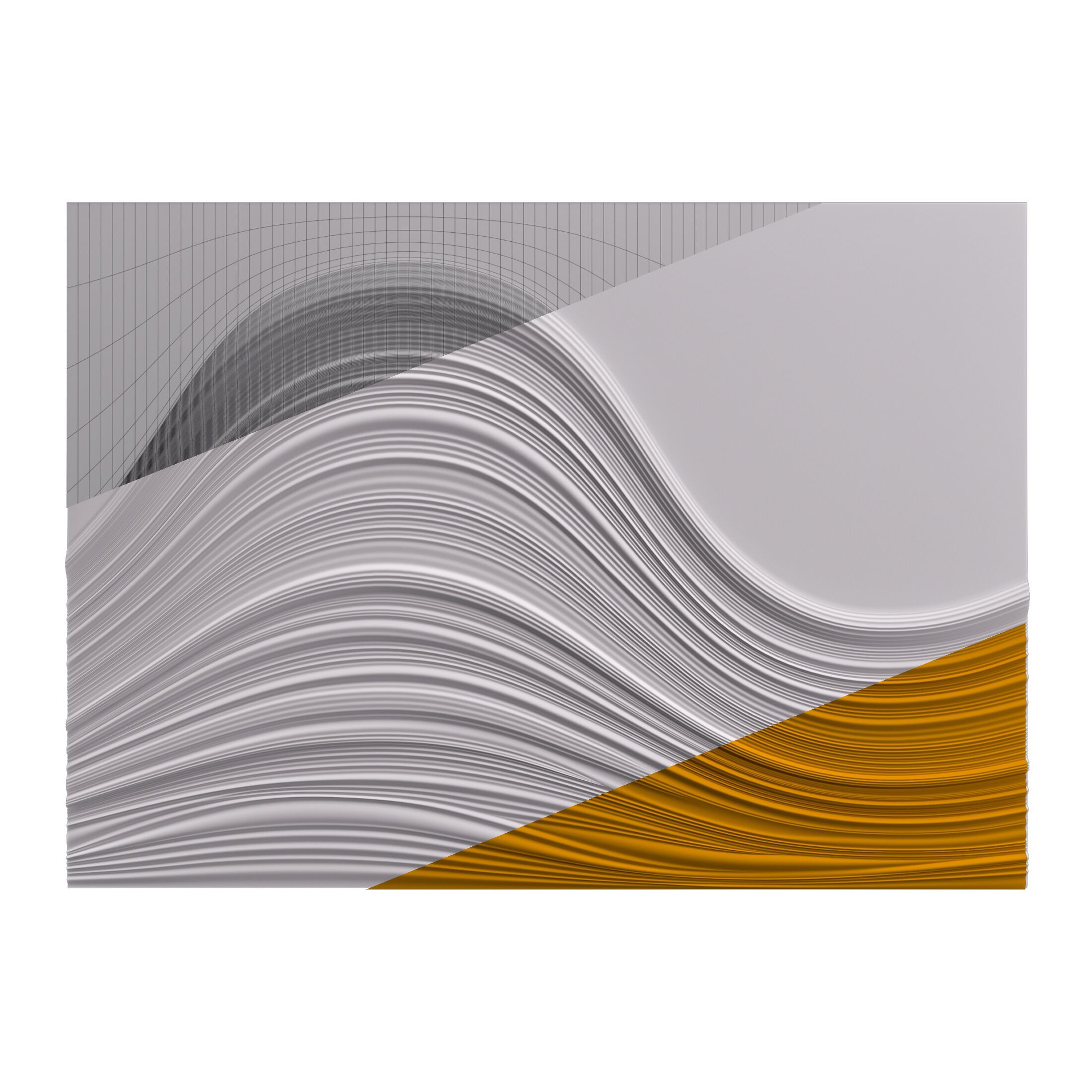 Трехмерная декоративная гипсовая панель WallDeco BIG WAVE ARCH-00120082 - Вид №4