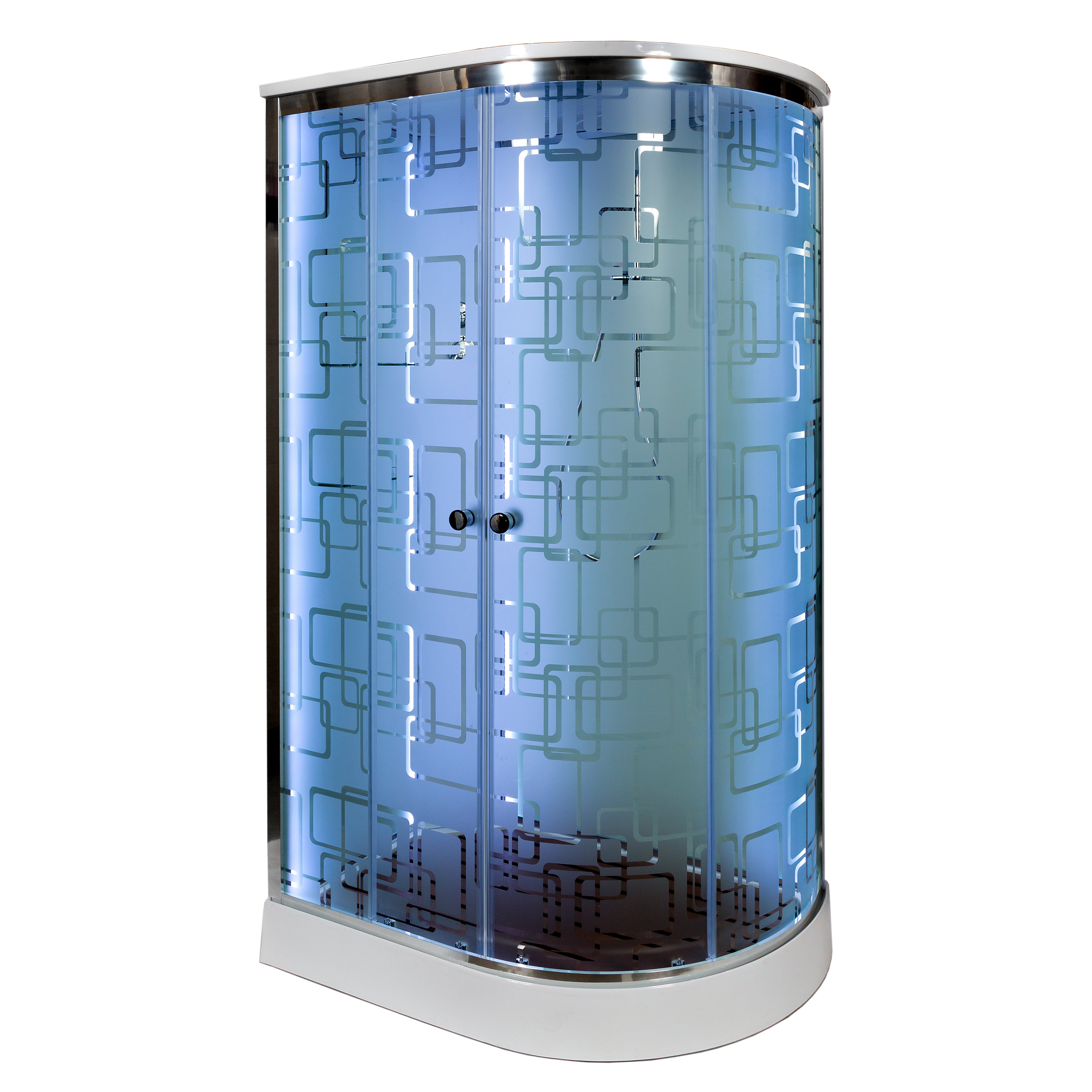 ЕМ4512 L N (без крыши) Душевая кабина DETO Серия EM ЕМ1511 L LED с гм. - Вид №2