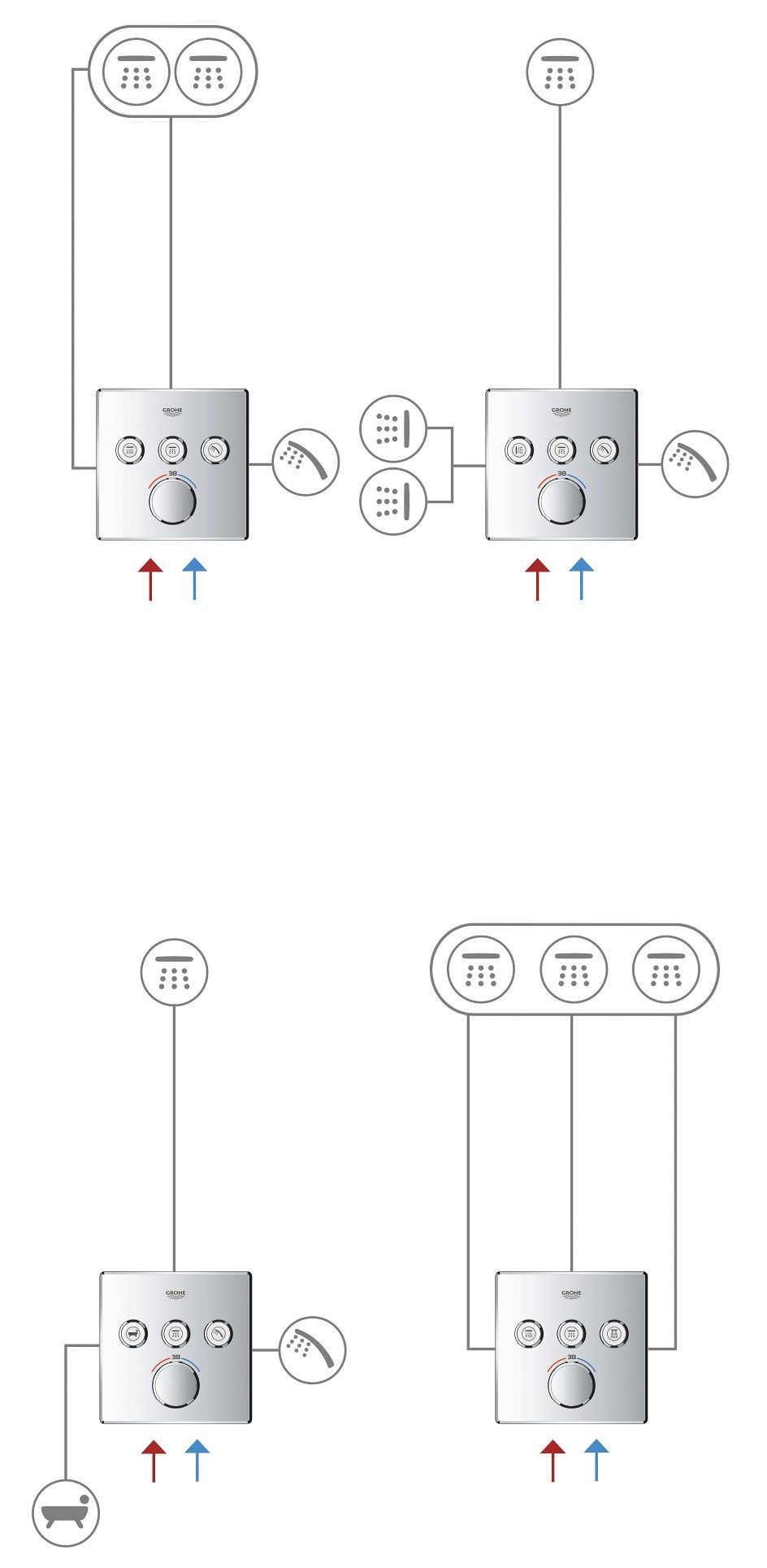 3-ходовой термостатический смеситель Grohe Grohtherm SmartControl ARCH-00137955 - Вид №12