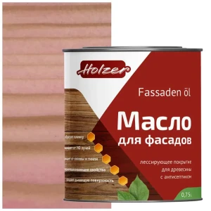 90407652 Масло для фасадов HOLZER MFASAD075RozovayPudra цвет розовый 0.75 л STLM-0859555