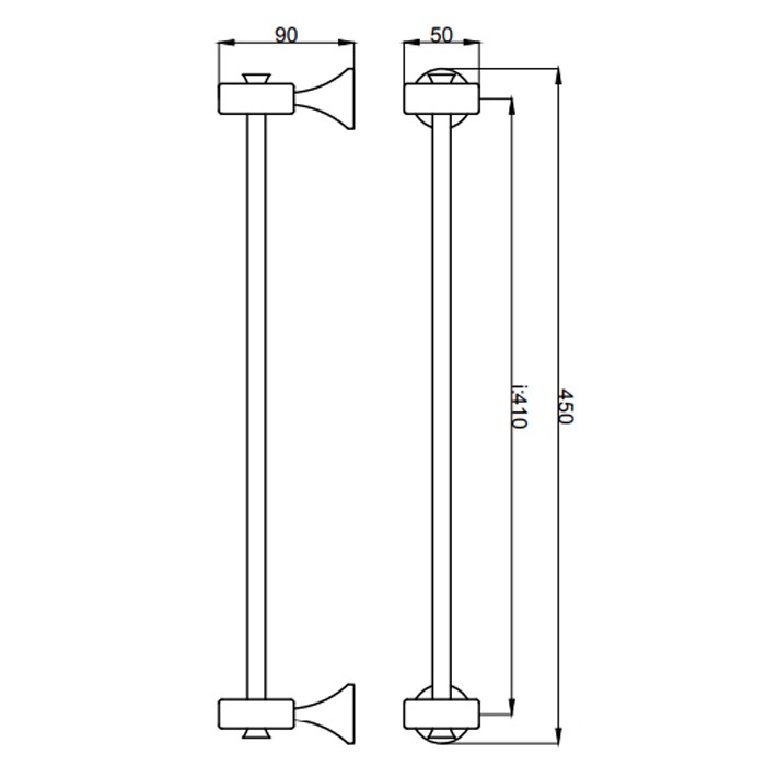 OA500501065 Держатель для полотенец 45 , бронза Webert Opera - Вид №1