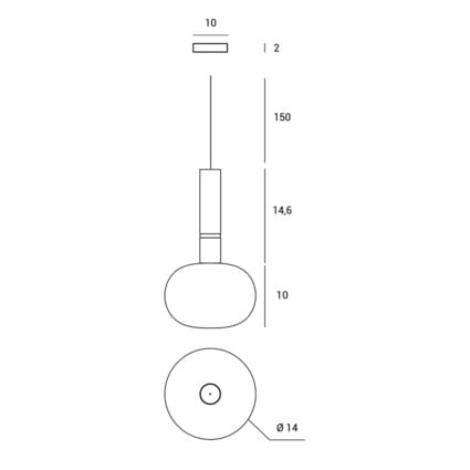 Подвесной светильник из металла и опалового стекла Miloox Mose ARCH-00084480 - Вид №8