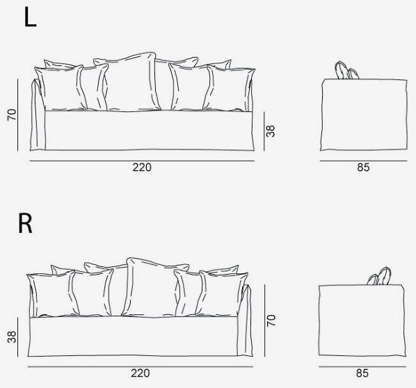 Gervasoni Садовый диван из модульной ткани Gervasoni outdoor sun-id-1427217 - Вид №4