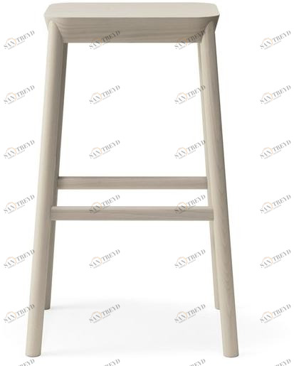 Billiani Высокий табурет из бука с подставкой для ног Drum 074