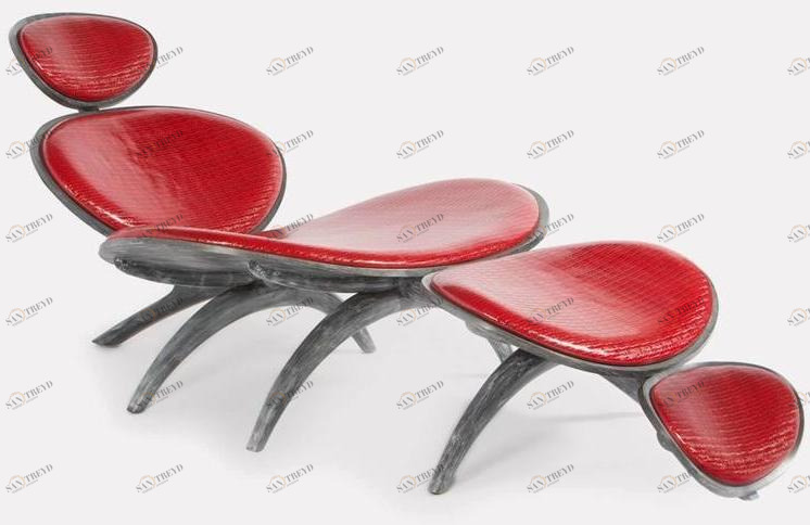 MORADA Кресло из орехового дерева и кожи Dragonfly Dragonfly lg