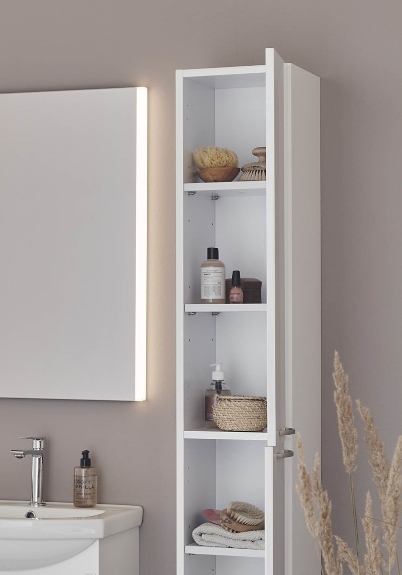 1280 High Cabinet Fix White High Gloss Noro  Белый  - Вид №4