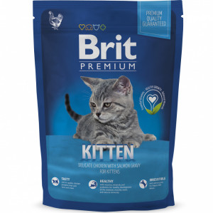 ПР0044741 Корм для котят Premium Cat Kitten курица в лососевом соусе сух. 300г Brit