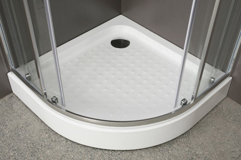 Душевая кабина без задних стенок BelBagno UNO-GL-R-2-80-C-Cr-TR - Вид №3