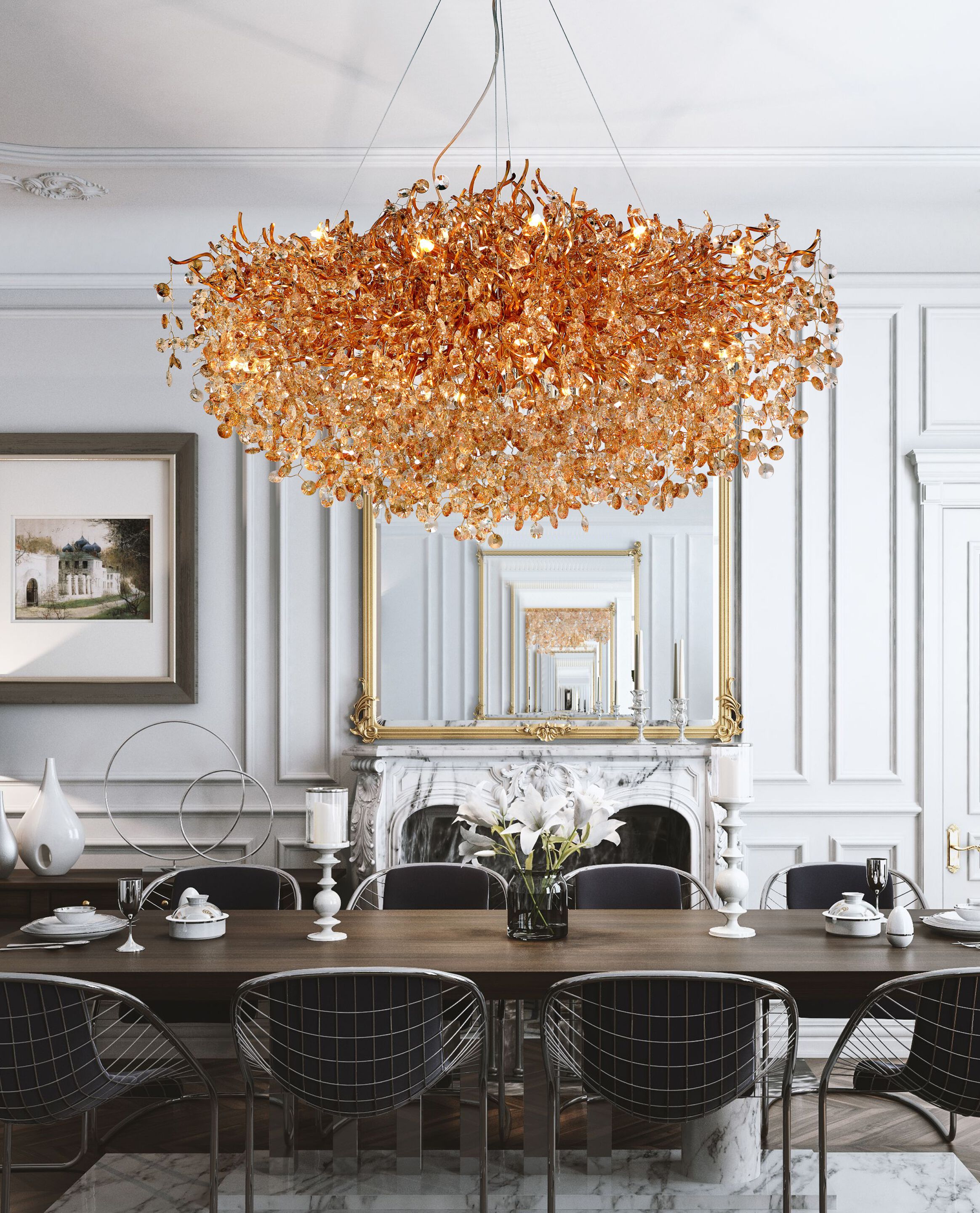 Алюминиевый подвесной светильник с кристаллами K-Lighting Vitòria ARCH-00025552