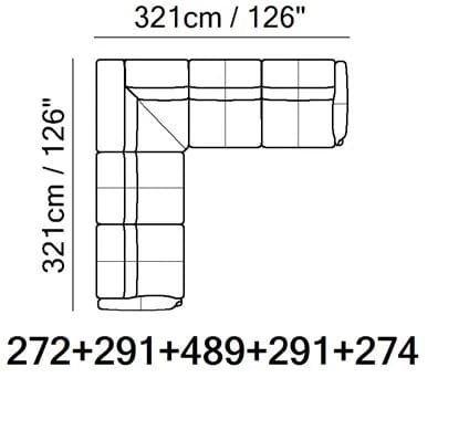 Угловой диван из ткани Natuzzi Italia SEAGULL ARCH-00032646 - Вид №5