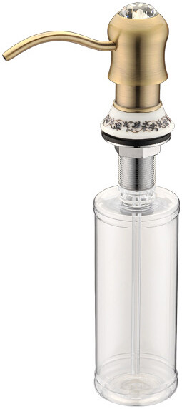 Встраиваемый дозатор ZorG Inox ZR-26 BR для жидкого мыла, бронза