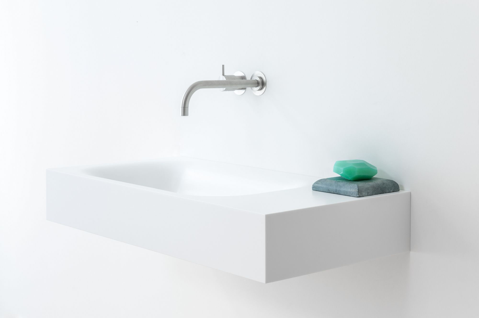 Прямоугольный подвесной умывальник в HIMACS Not Only White Blend ARCH-00103467 - Вид №8