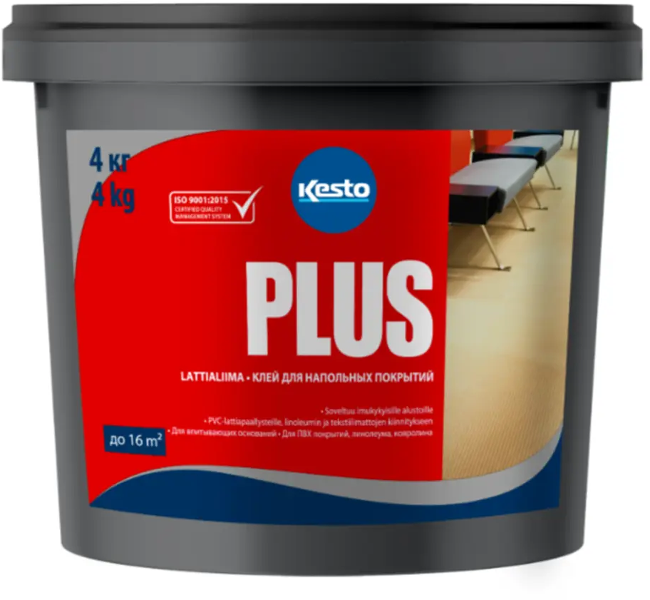 91390616 Клей монтажный Kesto plus для напольных покрытий 4 кг STLM-0892529