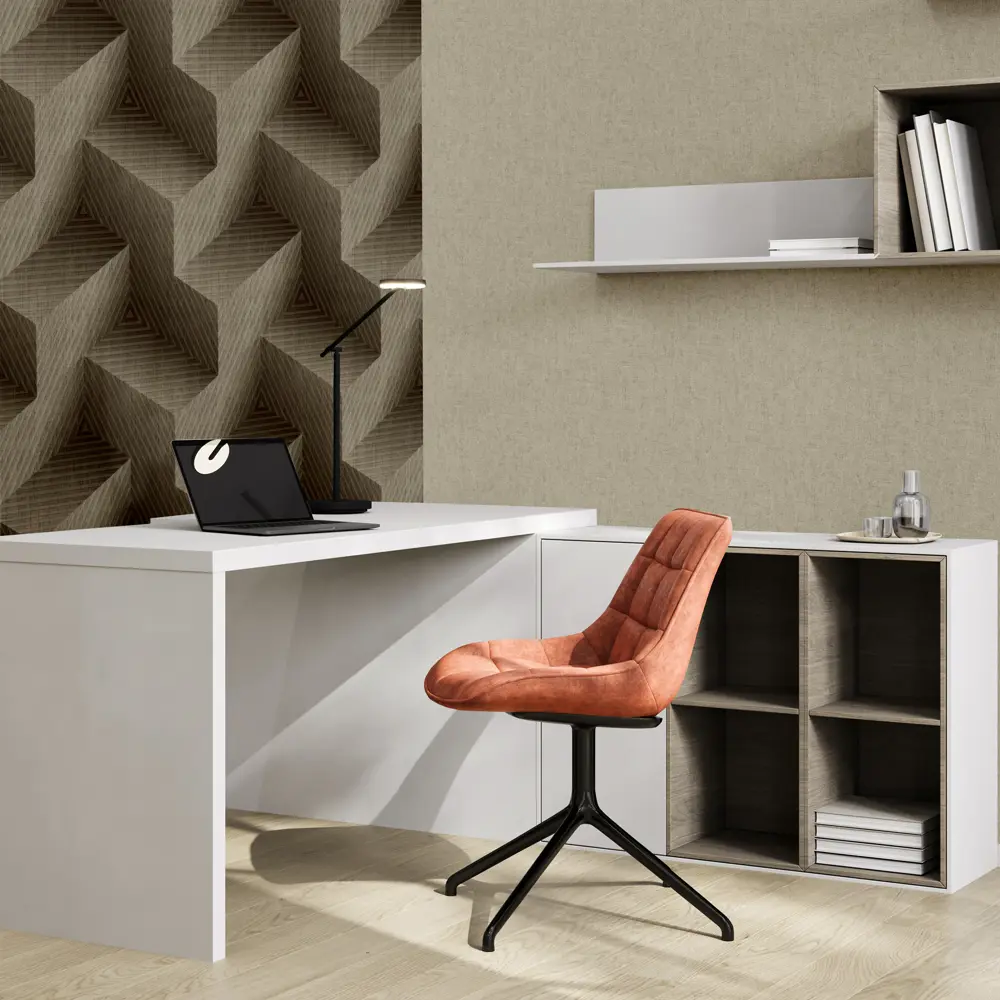 Erismann Rebus: флизелиновые обои мокко с геометрическим рельефом 89404408 STLM-1569593 - Вид №4