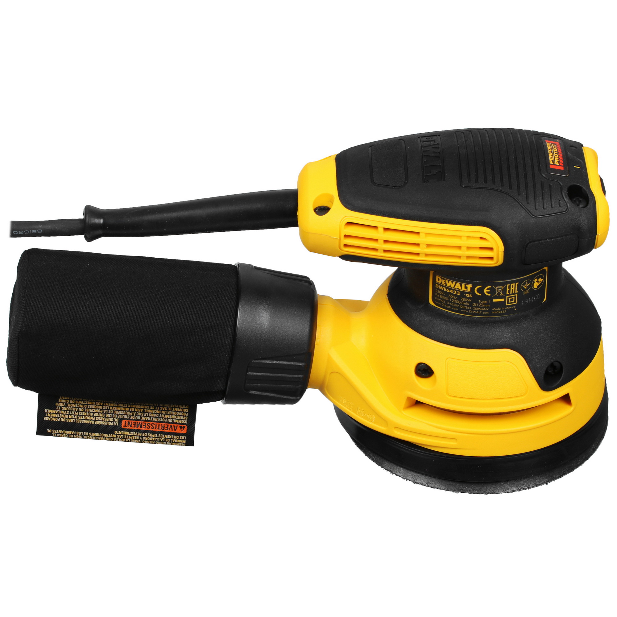 Эксцентриковая шлифмашинка DeWALT DWE6423 5437831 STDN-0141832 - Вид №3