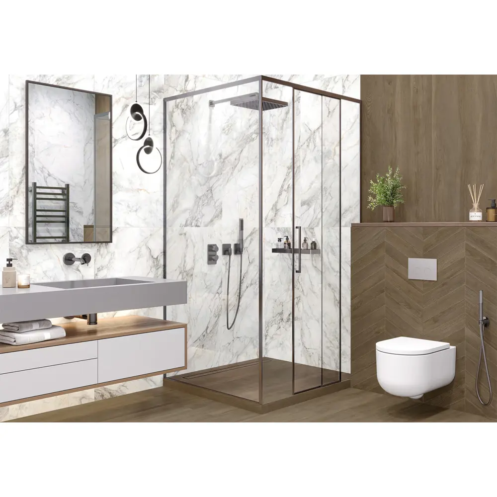 Глазурованный керамогранит Alma Ceramica Authentic 07 60x120 см 1.44 м² матовый цвет белый STLM-2093355