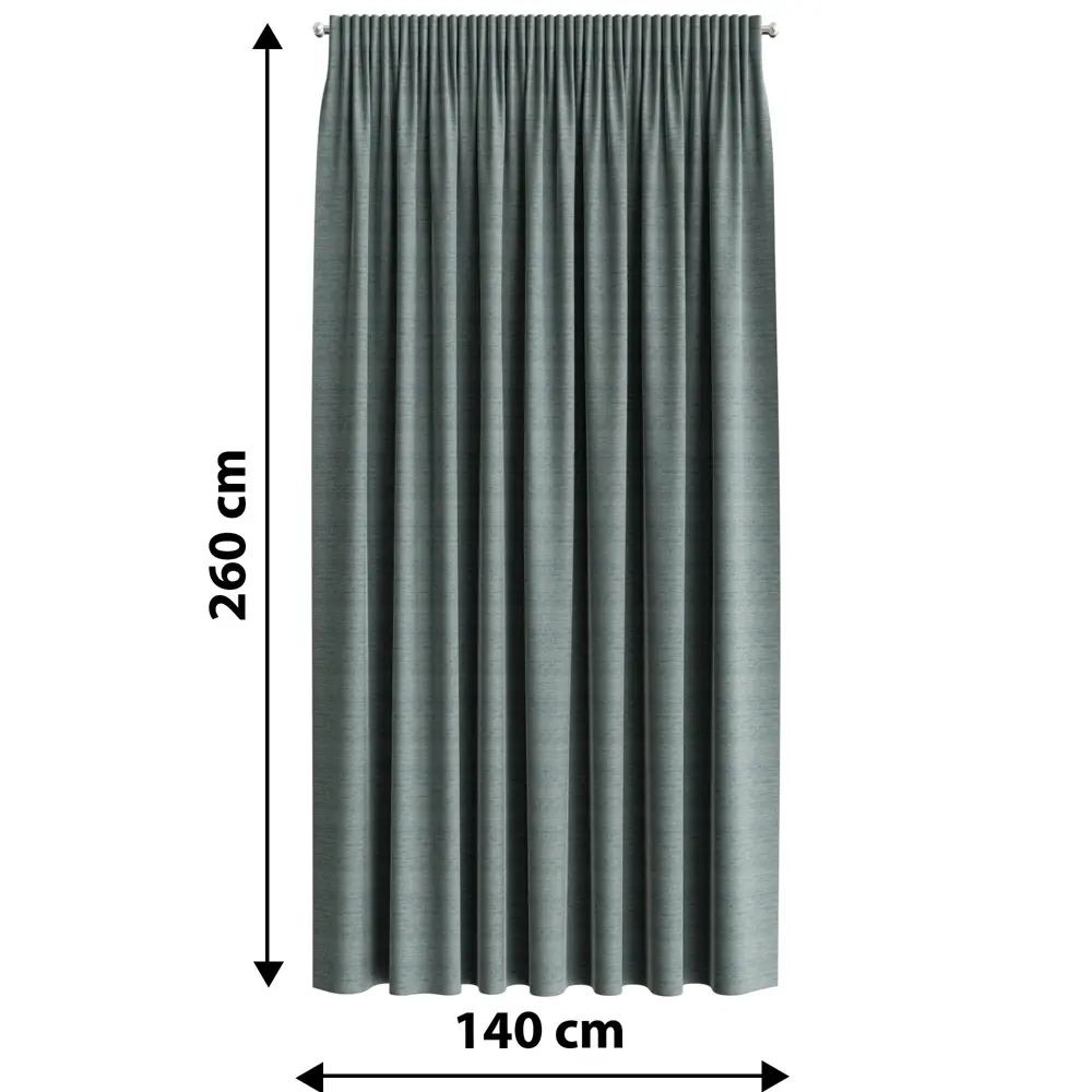 Штора на ленте димаут 140x260 см цвет зеленый GARDEN STLM-2161017 - Вид №2