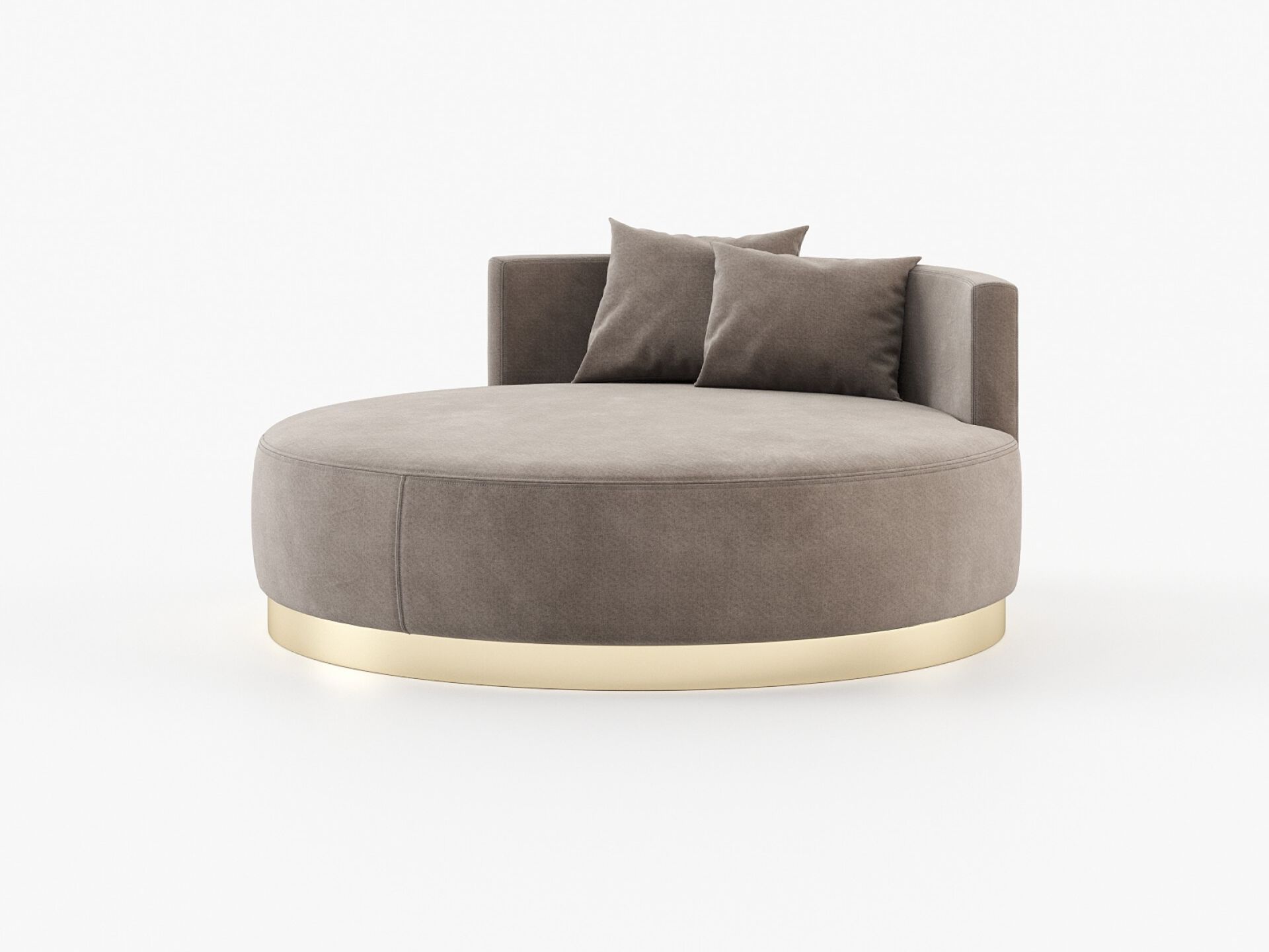 Круглый бархатный пуф Laskasas SCARLET ARCH-00049147