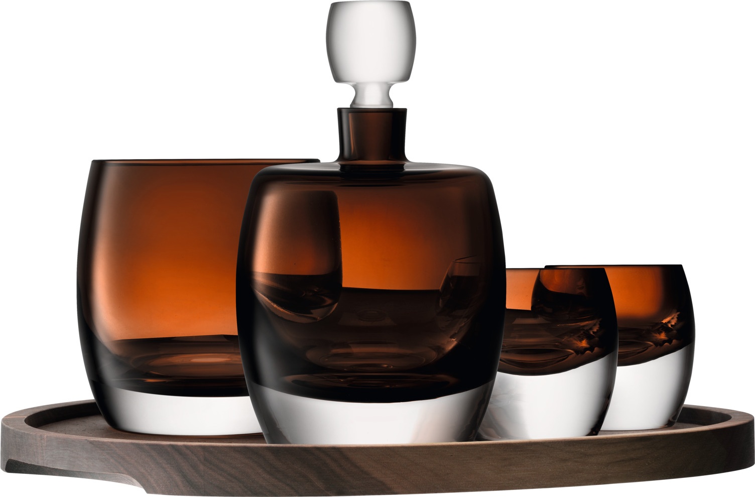 10656150 LSA International Набор для виски с деревянным подносом LSA International, "Whisky Club" Стекло 