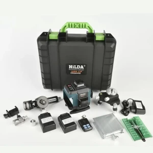 91994052 Уровень лазерный Hilda 4D lazcase2 зеленый луч, дальность до 30 м STLM-1495574