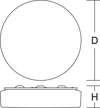 RZB Flat Polymero Kreis 311602.862.79 светильник настенно-потолочный Ø460 105931 - Вид №1