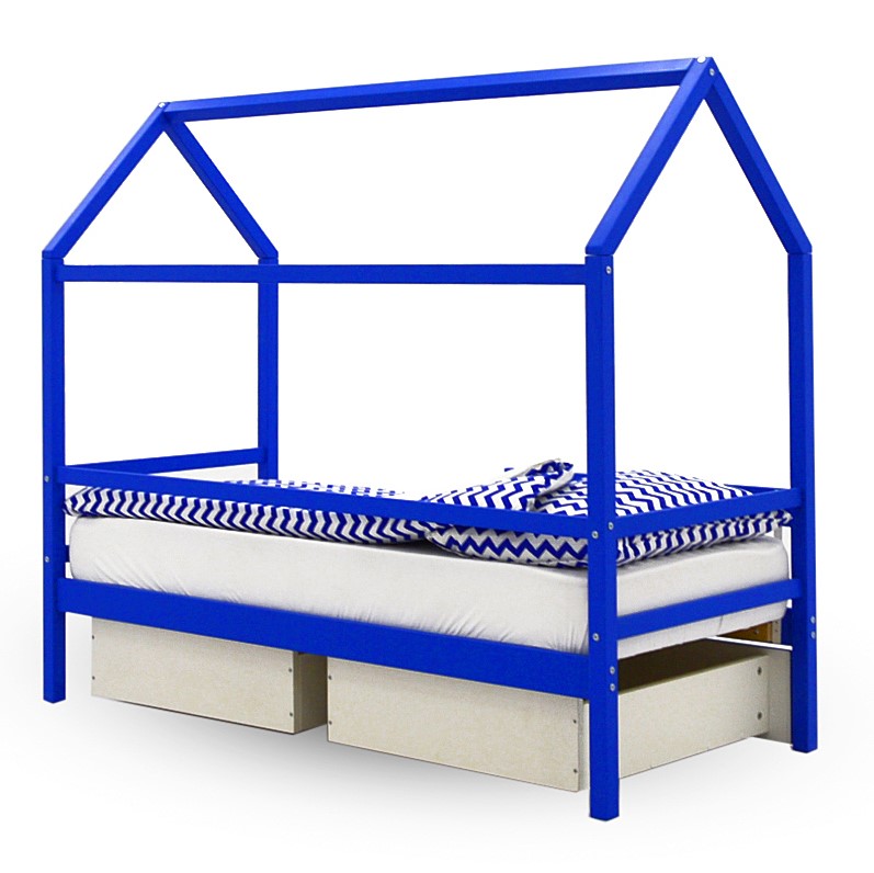 Кровать-домик детская синяя Svogen БЕЛЬМАРКО  00-3833070 Синий Santreyd  - Вид №3