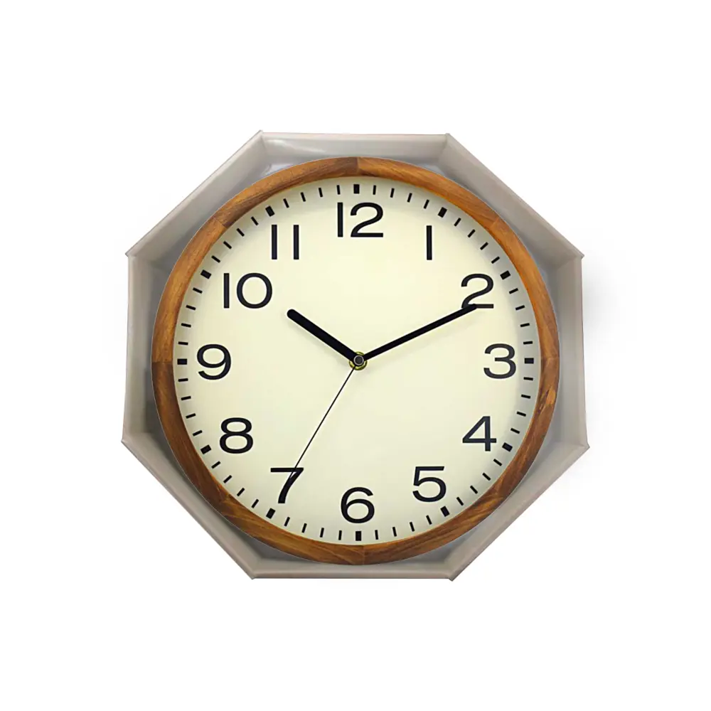 Часы настенные Apeyron Nature круглые пластик цвет коричневый бесшумные ø30 см Часы открытого типа с корпусом под дерево STLM-2022708 - Вид №5