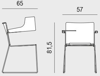 Viganò Стул для конференций из пластика с откидной крышкой Daisy sun-id-1372114 - Вид №4