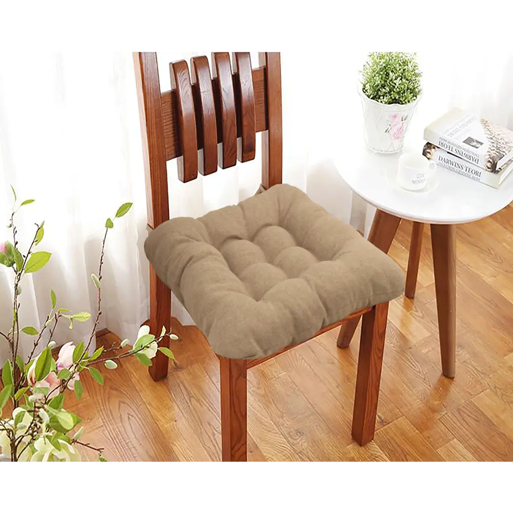 Подушка для стула "Савана" 40x36x6 см цвет капучино LINEN WAY STLM-2202491 - Вид №3