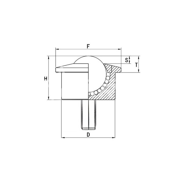 IS2206 Шариковая опора SP8-FL BS/CS ISKRA  - Вид №1