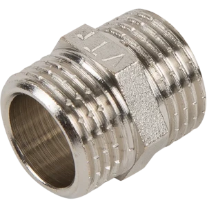 Ниппель Valtec наружная резьба 1/2" никелированная латунь VTr.582.N.0004 10512026 STLM-2017335