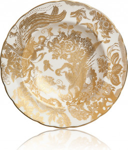 102209 Royal Crown Derby Тарелка суповая Royal Crown Derby "Золотые птицы" 21,5см Фарфор костяной