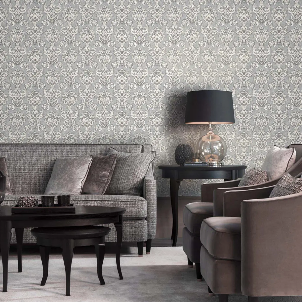 Обои флизелиновые Erismann Lucia серые 1.06 м ЭР60368-06 STLM-2168795 - Вид №2