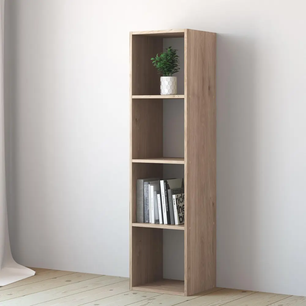 Стеллаж Spaceo KUB 4 секции 36x139.3x31.7 см ЛДСП цвет гикори джексон STLM-2026846