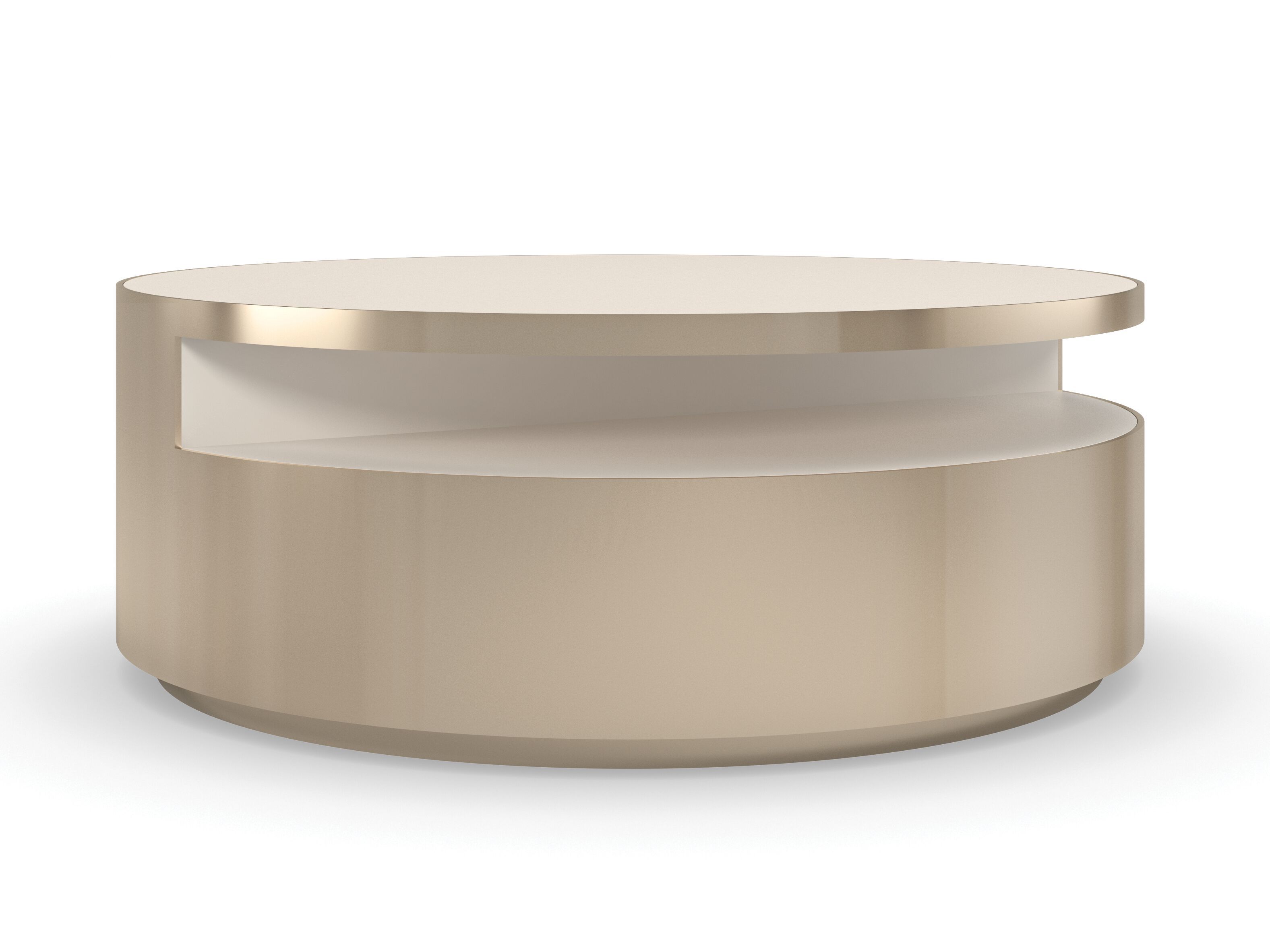 Вращающийся круглый журнальный столик с каменной столешницей Caracole TURN STYLE ARCH-00065253