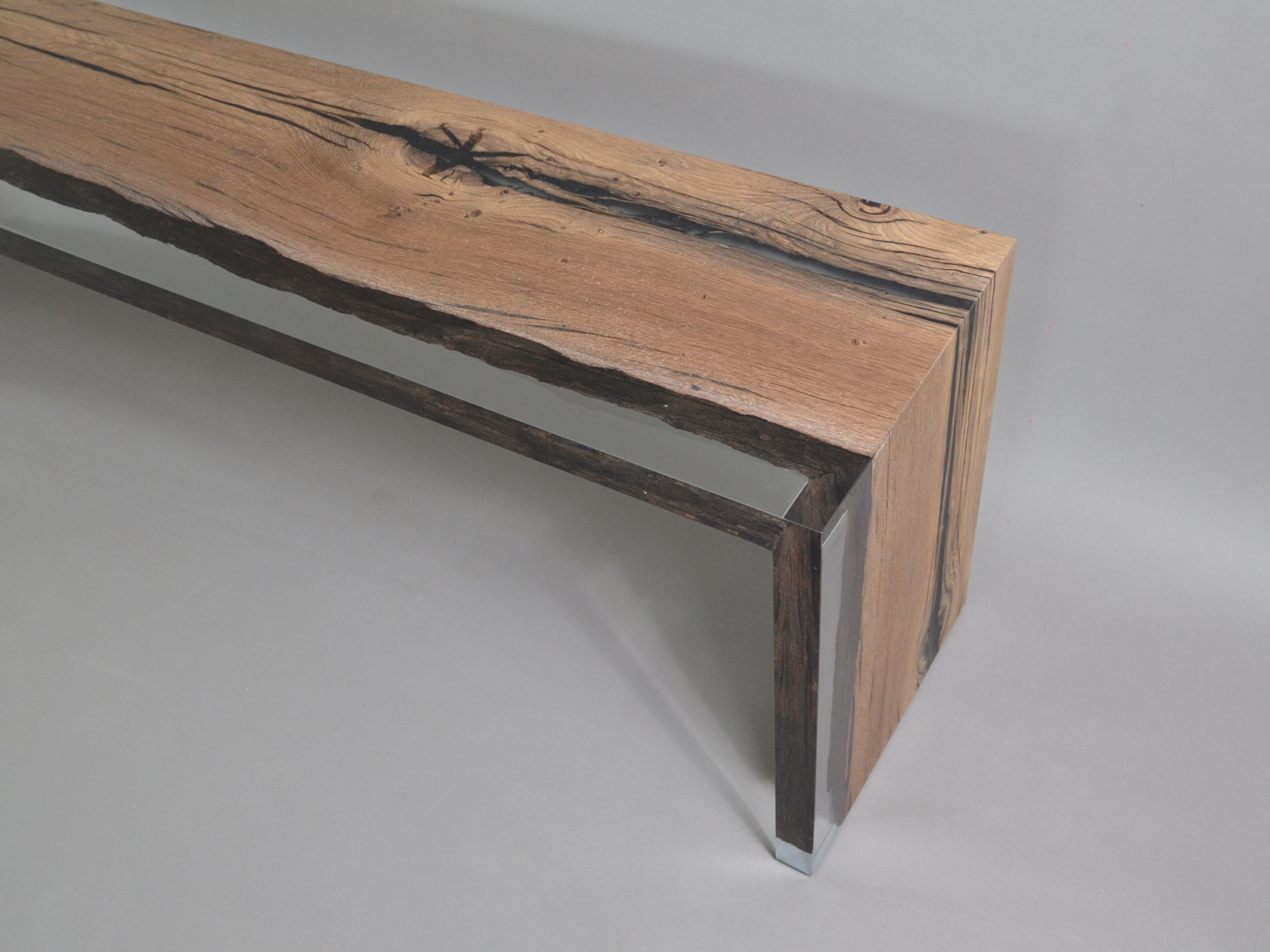 Скамейка из дуба и смолы alcarol водно-болотные угодья ARCH-00122088 - Вид №3