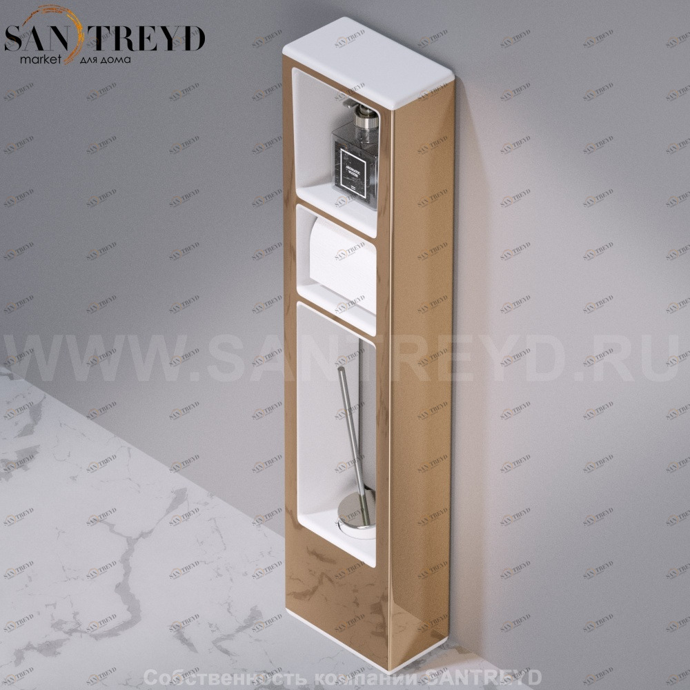 Стойка для аксессуаров C303 WALL THREE бронза AeT ITALIA C303255