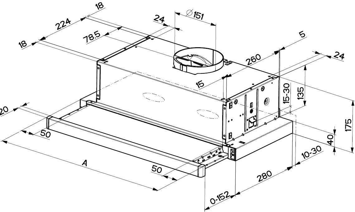 FABER Встроенная вытяжка со встроенным освещением  110.0261.456  - Вид №1