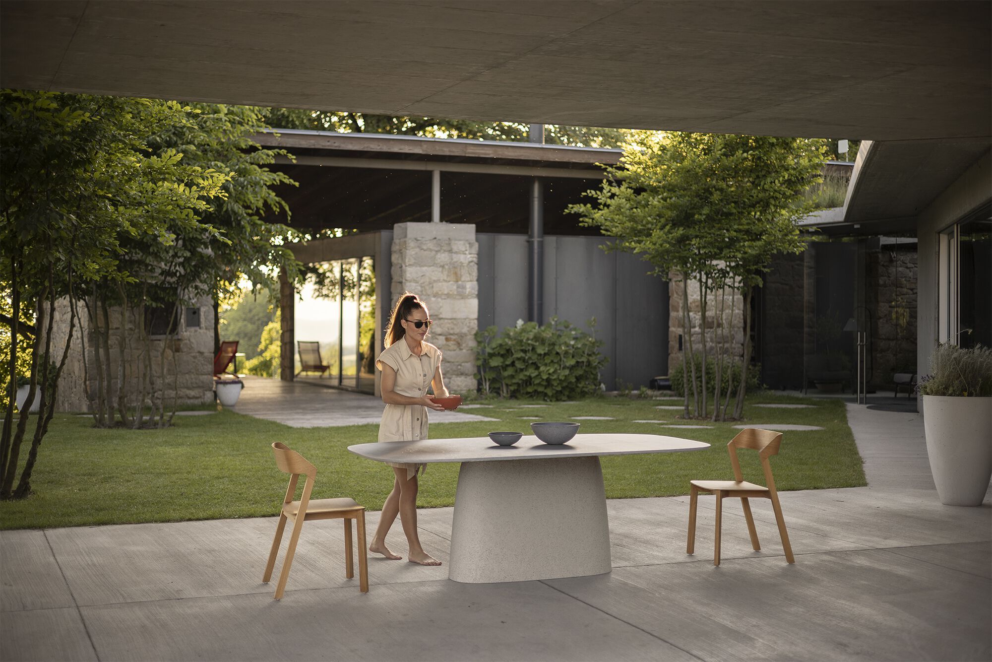 Бетонный прямоугольный садовый стол Betoni ARCH-00124614 - Вид №9