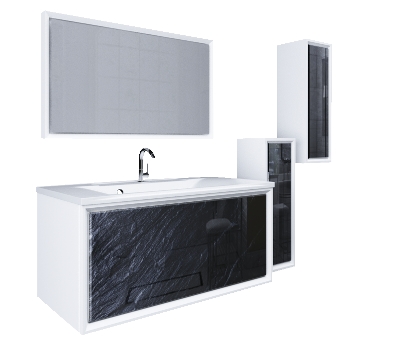 У72809 Тумба Seattle 90П 1в.я. Black stone 1 Marka Seattle