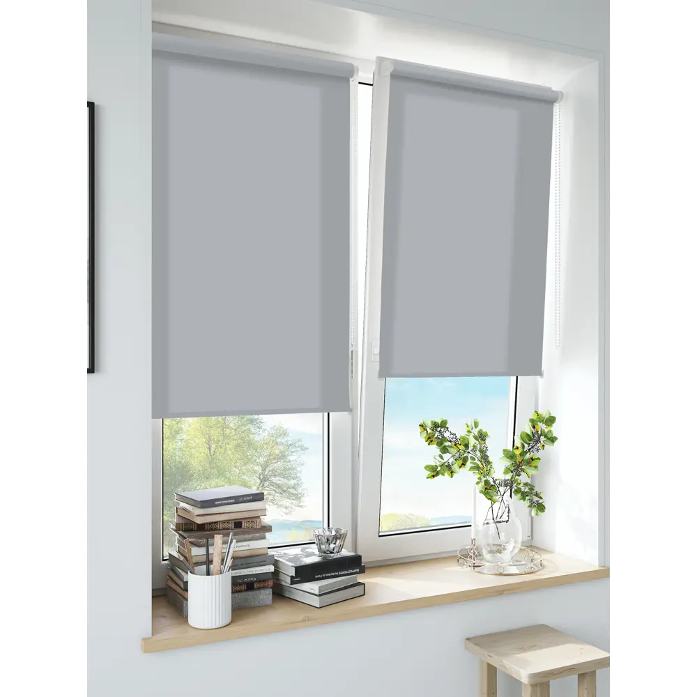 Штора рулонная Плайн 60x160 см серая MIAMOZA STLM-2096088 - Вид №2