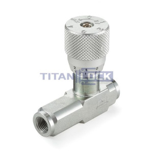 Гидравлический дроссель однонаправленный, 1.1/4", BP/BP, сталь, TL1WHT1.1/4FF TITAN LOCK