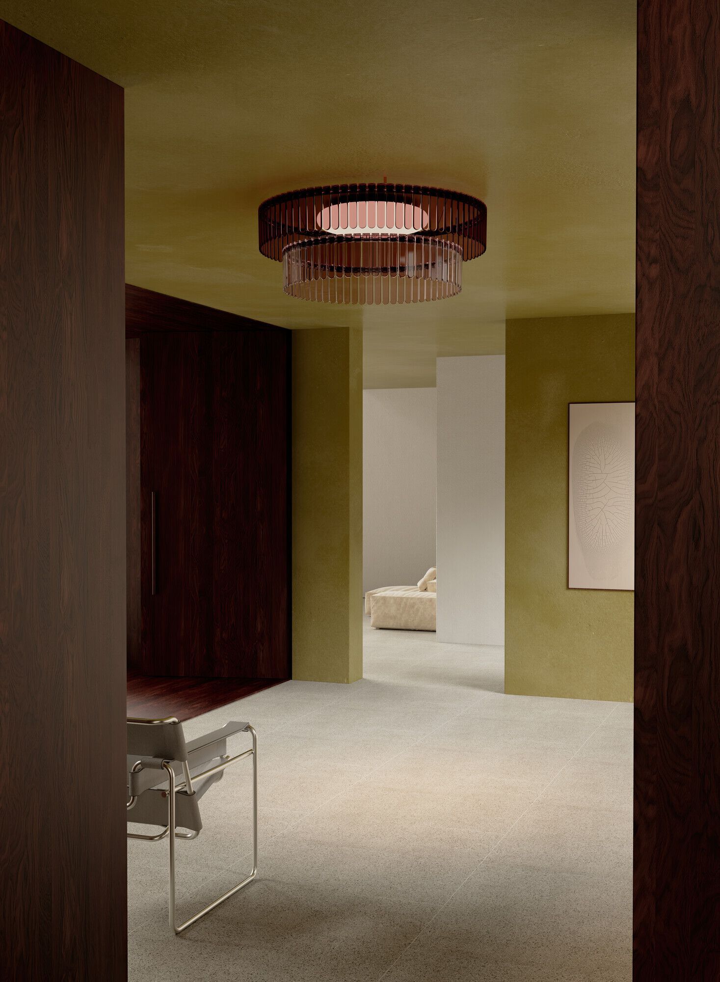 Светодиодный потолочный светильник из поликарбоната LedsC4 Scarlett ARCH-00013861