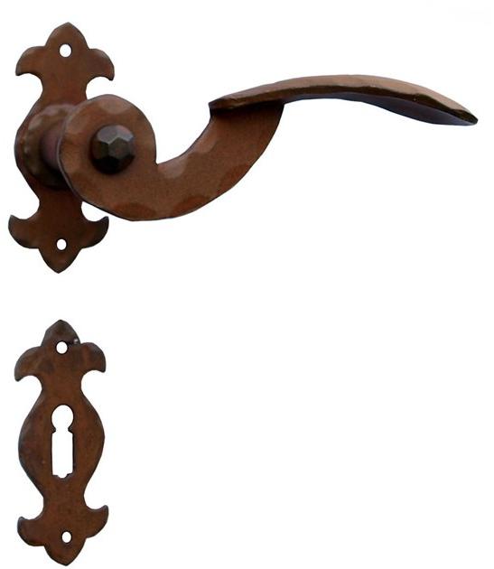 Galbusera Ручка из кованого железа на розетке с накладкой  18  - Вид №1