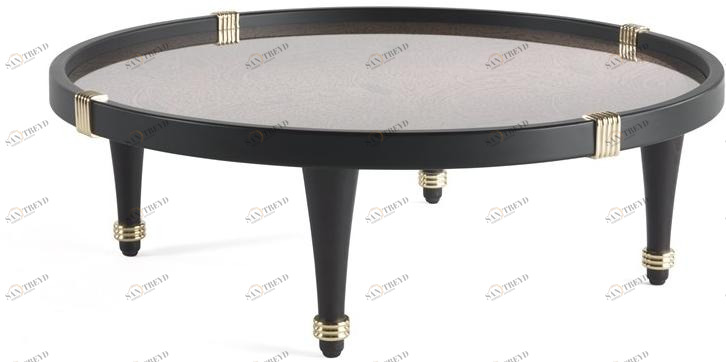 ETRO Home Interiors Низкий круглый деревянный журнальный столик  E.axu.231.a 