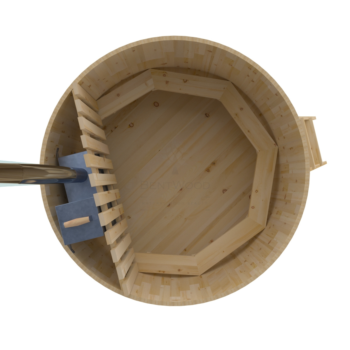 1614 Фурако из кедра D=2.1 с внутренней печкой. Высота 1,2м. Исполнение "Стандарт". Alyarus  - Вид №3