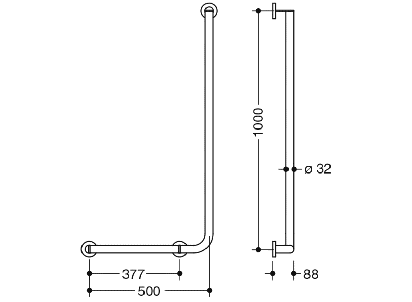 900.22.10840 угловая ручка HEWI System 900 - Вид №1