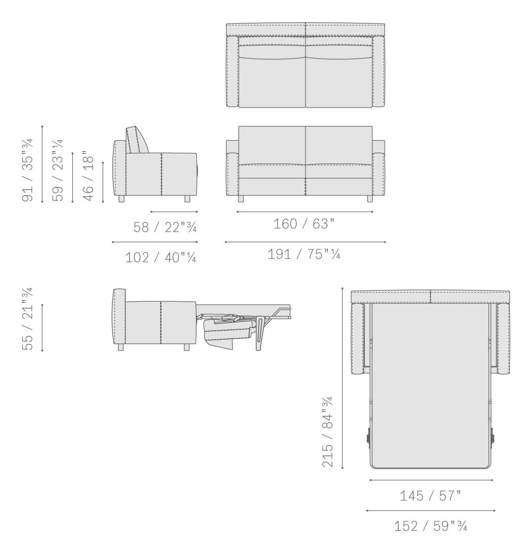 Кожаный диван-кровать Poltrona Frau коллекция-диваны и кресла ARCH-00061379 - Вид №13